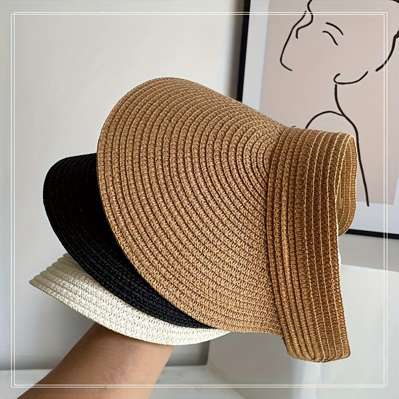 Women's Wide Brim Foldable Sun Visor – UV Protection Summer Hat for Beach & Garden | Koossa