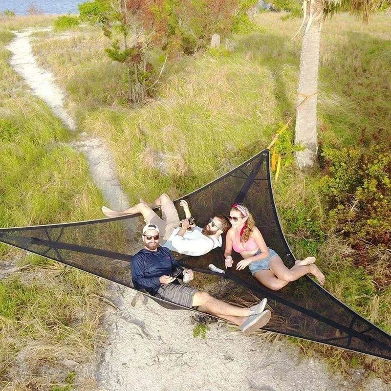 Triangle Camping Hammock for Multiple People — Outdoor Family Hammock for Adventures & Group Expeditions | Koossa