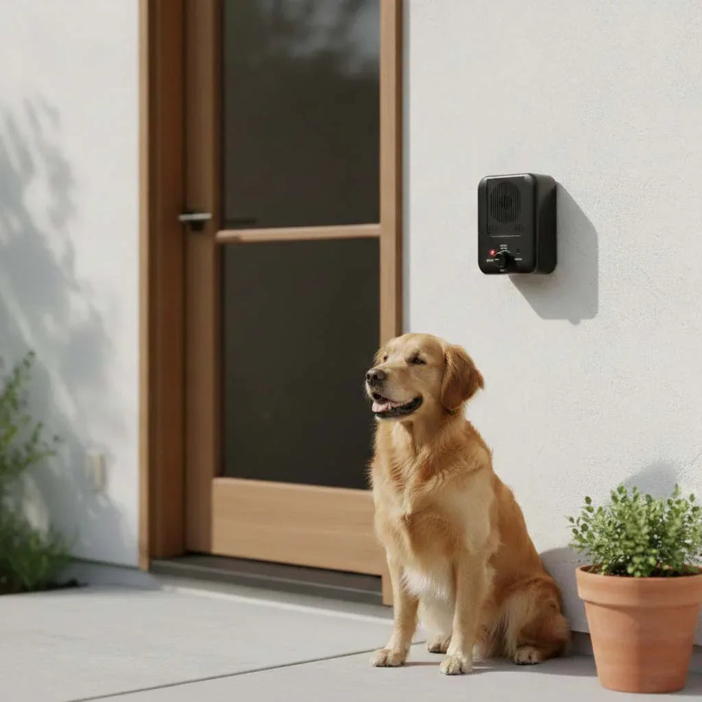 Ultrasonic Dog Bark Control Device Adjustable Frequency Anti Barking Deterrent Indoor Outdoor Rechargeable USB Neighbour Training Aid | Koossa
