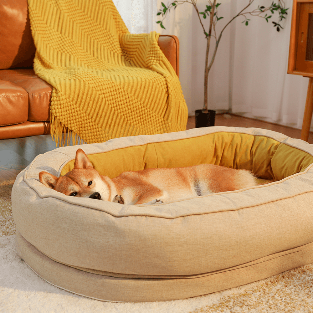 Dog Bed Donut Oval Orthopaedic Foam M L XL 2XL Waterproof Washable Anti-Slip Calming Cuddler Pet Sofa Bed | Koossa