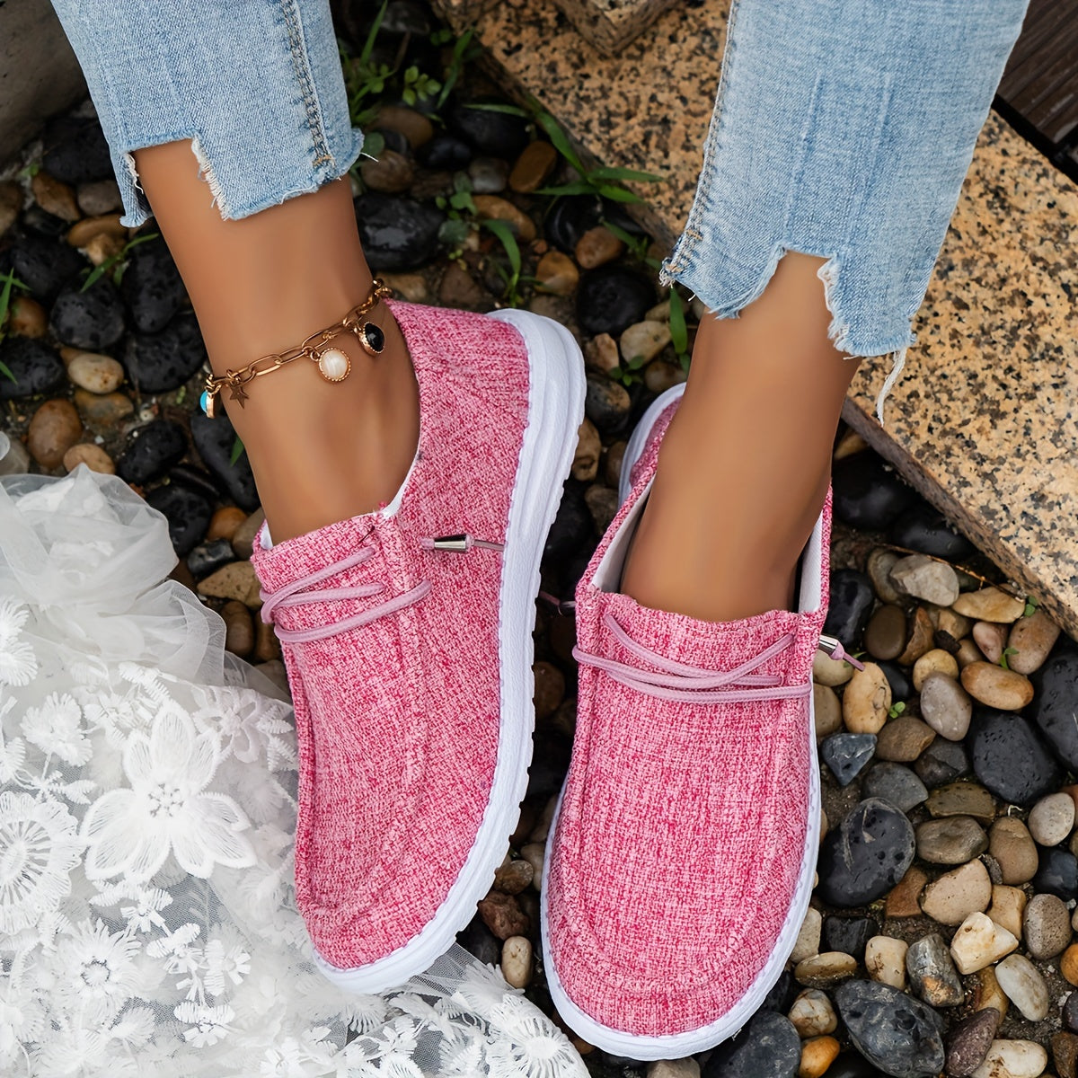 Women's Lightweight Slip-On Trainers with Breathable Mesh and Non-Slip Sole for All-Day Comfort | Koossa