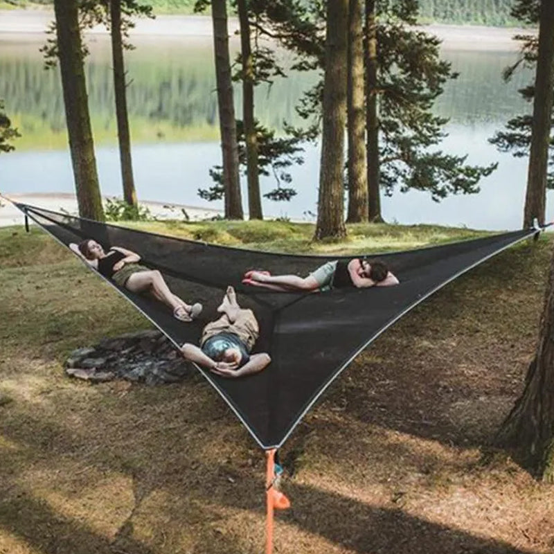 Triangle Camping Hammock for Multiple People — Outdoor Family Hammock for Adventures & Group Expeditions | Koossa