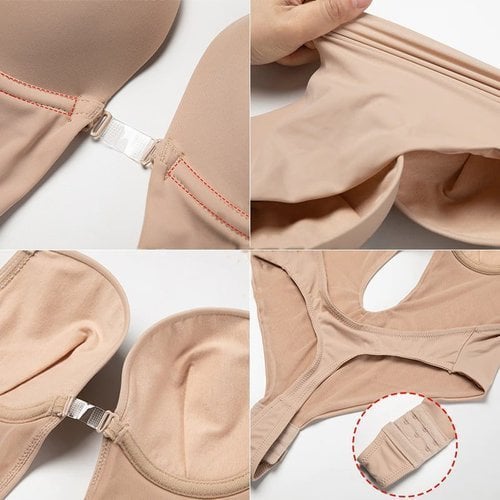 Women's Backless Shapewear Bodysuit in Black, Beige & White — Seamless Control Underwear for Evening Dresses | Koossa
