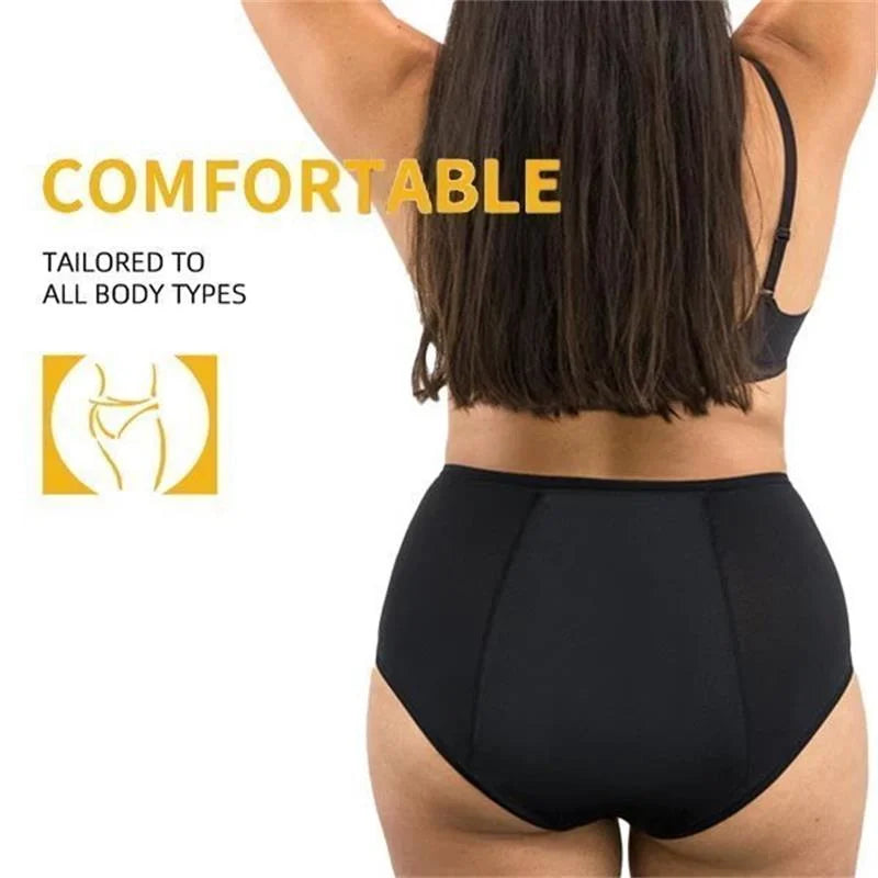 High-Waisted Leak-Proof Period Underwear for Women, Absorbent Washable Reusable Briefs for Heavy Flow, Postpartum & Light Bladder Leaks | Lonoma