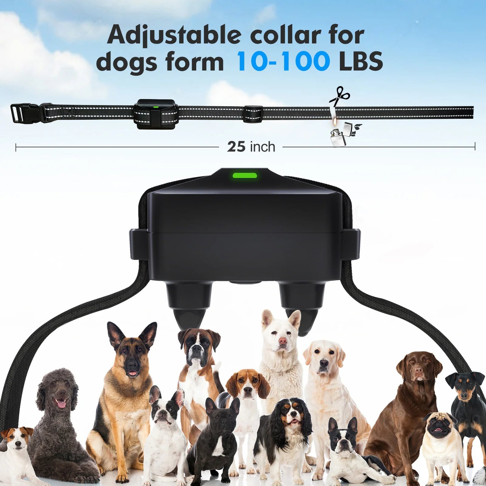 Dog Training Collar 1000m Remote Control Rechargeable Waterproof Beep Vibration Static Correction LCD Display Small Large Dogs All Breeds | Koossa