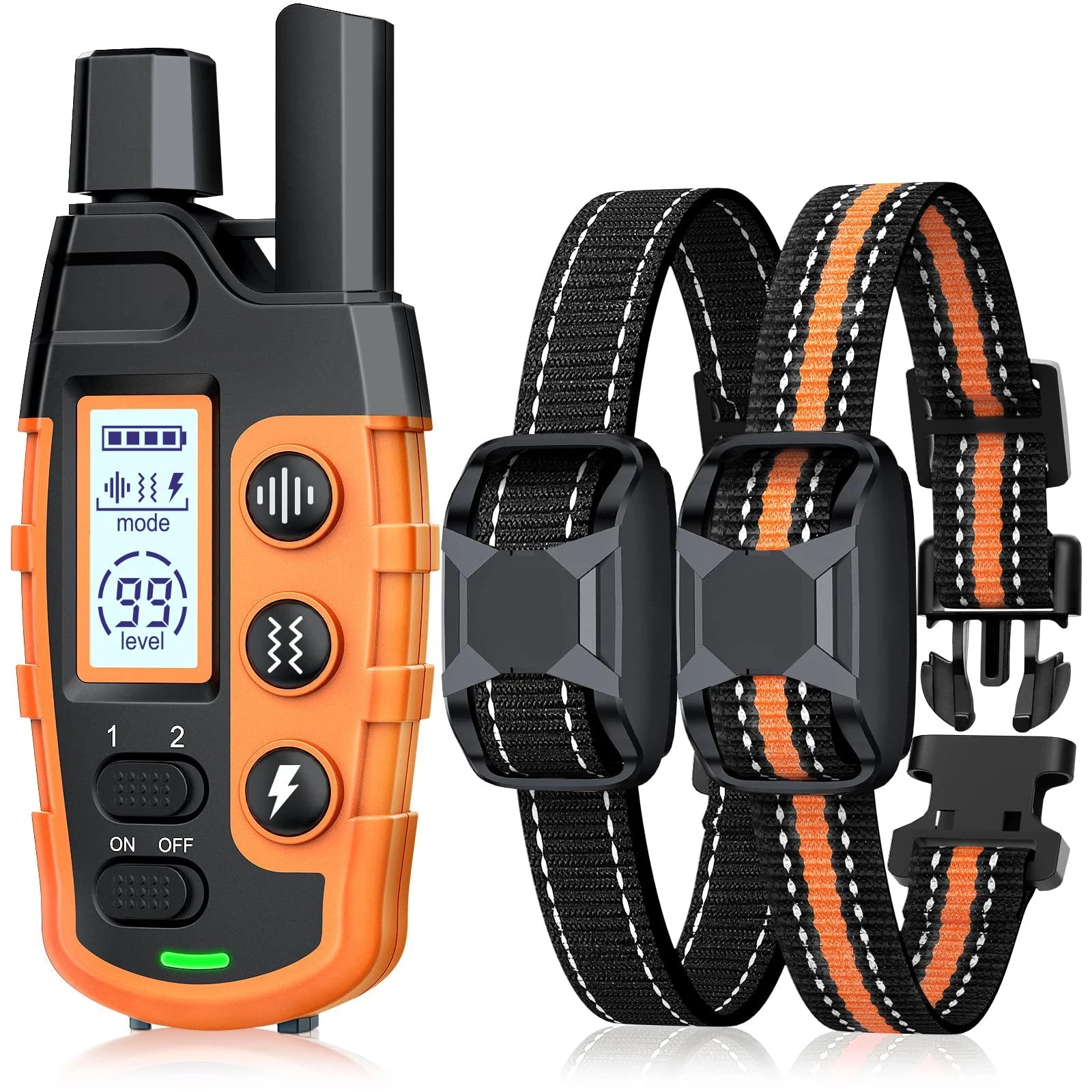 Dog Training Collar 1000m Remote Rechargeable Waterproof Sound Vibration Static Small Medium Large E-Collar Recall Off-Lead Control | Koossa