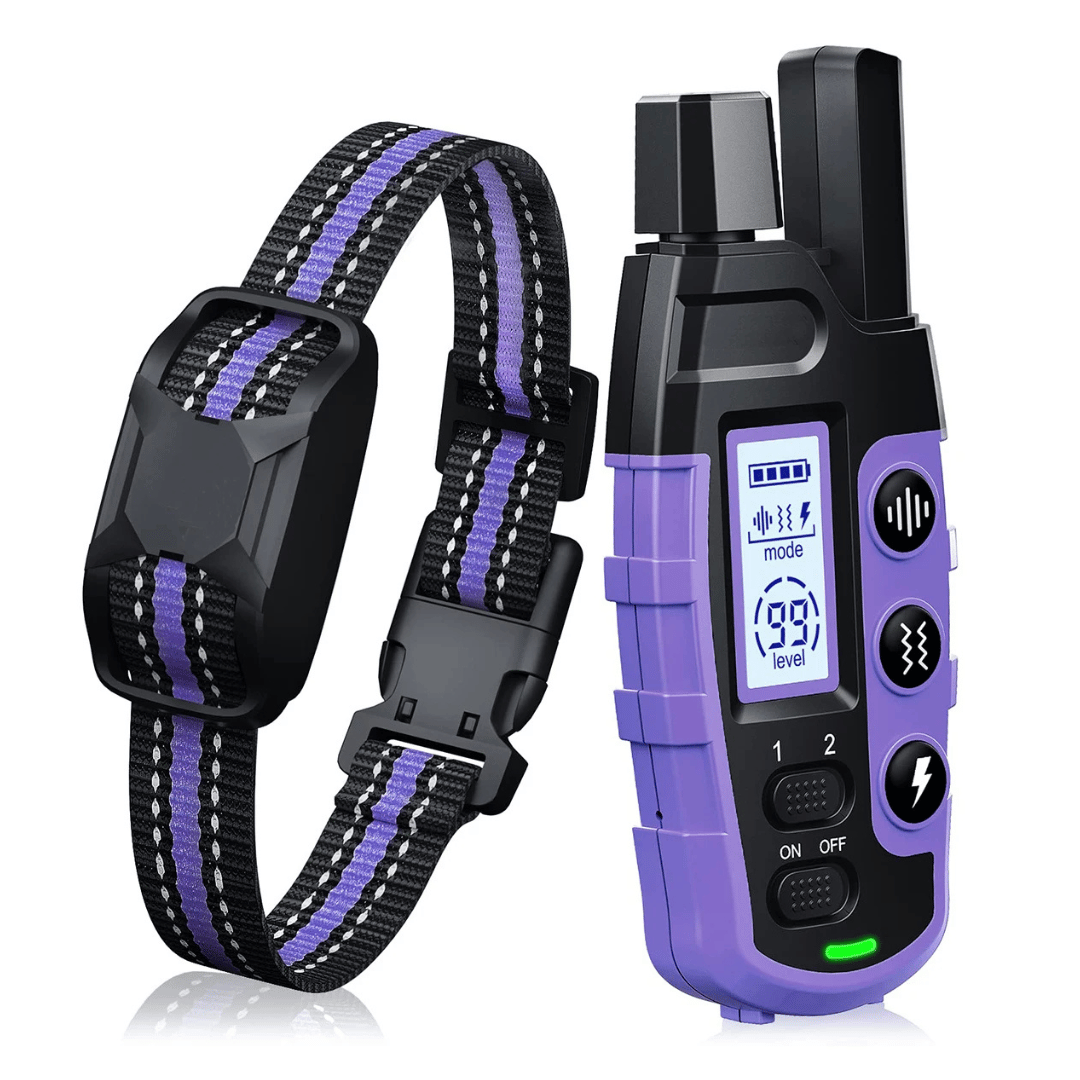 Dog Training Collar 1000m Remote Rechargeable Waterproof Sound Vibration Static Small Medium Large E-Collar Recall Off-Lead Control | Koossa