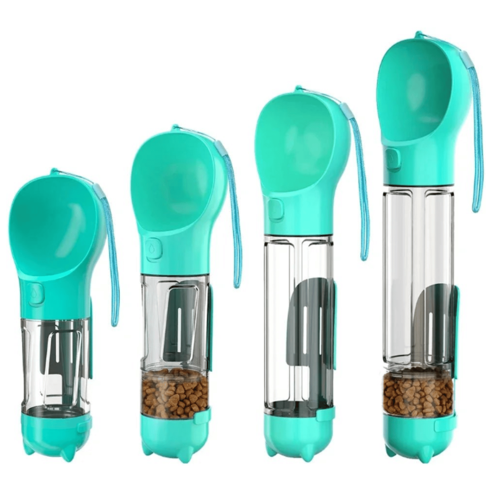 Dog Water Bottle Portable 3-in-1 Food Dispenser Poo Bag Holder 300ml 500ml Travel Bowl Leak-Proof | Koossa