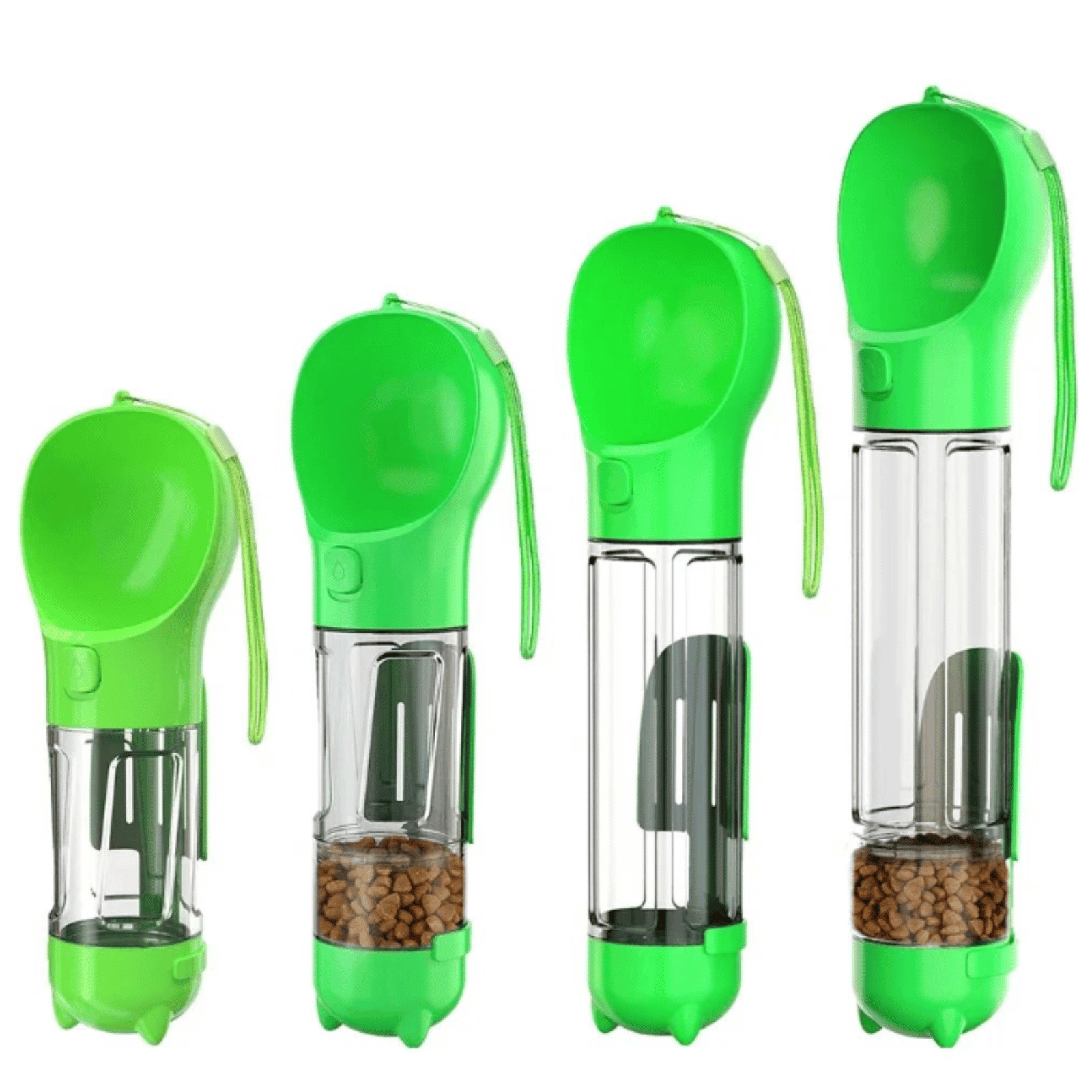Dog Water Bottle Portable 3-in-1 Food Dispenser Poo Bag Holder 300ml 500ml Travel Bowl Leak-Proof | Koossa