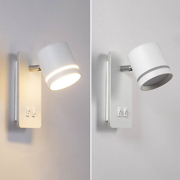 Adjustable LED Wall Sconce, Black or White Iron Hardwired Reading Light with Rotatable Arm for Bedroom, Hallway & Task Lighting | Lonoma