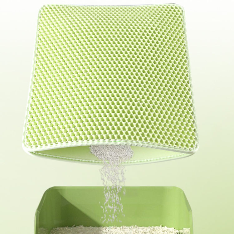 Cat Litter Mat Honeycomb Double Layer 30x45cm 40x50cm Trapping Anti-Scatter Waterproof Easy Clean Green | Koossa