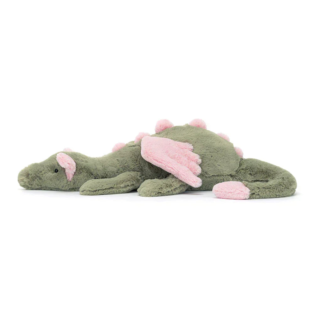 Winged Dragon Plush Toy – Soft Cuddly Stuffed Animal with Embroidered Details for Kids, Bedrooms, Nursery Decor | Lonoma