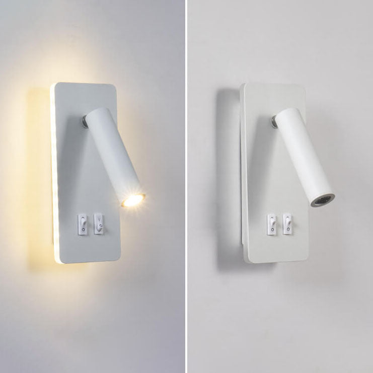 Adjustable LED Wall Sconce, Black or White Iron Hardwired Reading Light with Rotatable Arm for Bedroom, Hallway & Task Lighting | Lonoma