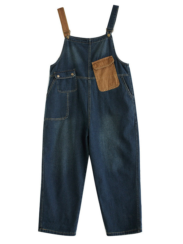 Women's Relaxed Denim Jumpsuit with Adjustable Straps — Casual All-in-One Outfit for Everyday Wear & Weekend Style | Koossa