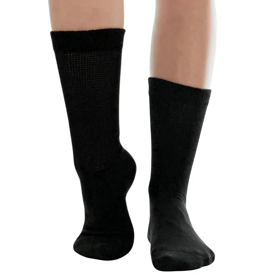 Seamless Diabetic Socks Cotton Circulation Support for Sensitive Feet Neuropathy Non-Binding Cushioned Heel Odor Control Daily Comfort | Lonoma