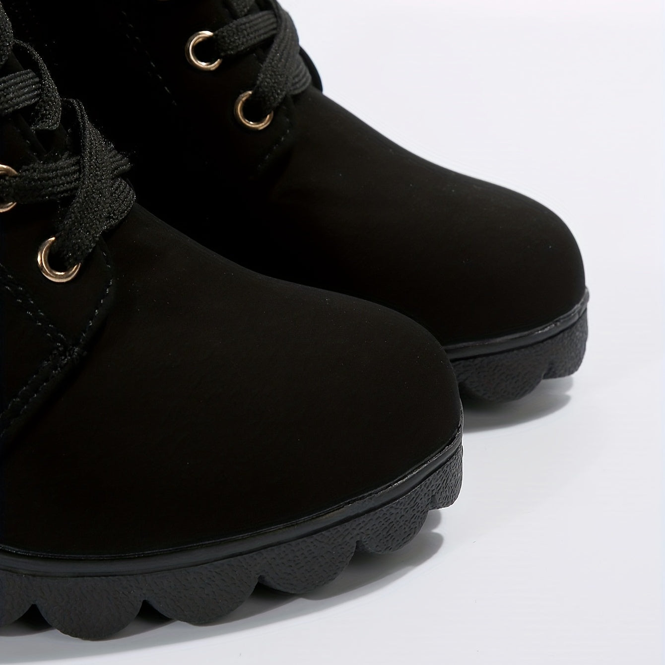 Lace-Up Ankle Boots with Block Heel in Dark Green, Black & Burgundy – Versatile Leather-Look Boots with Side Zip | Koossa