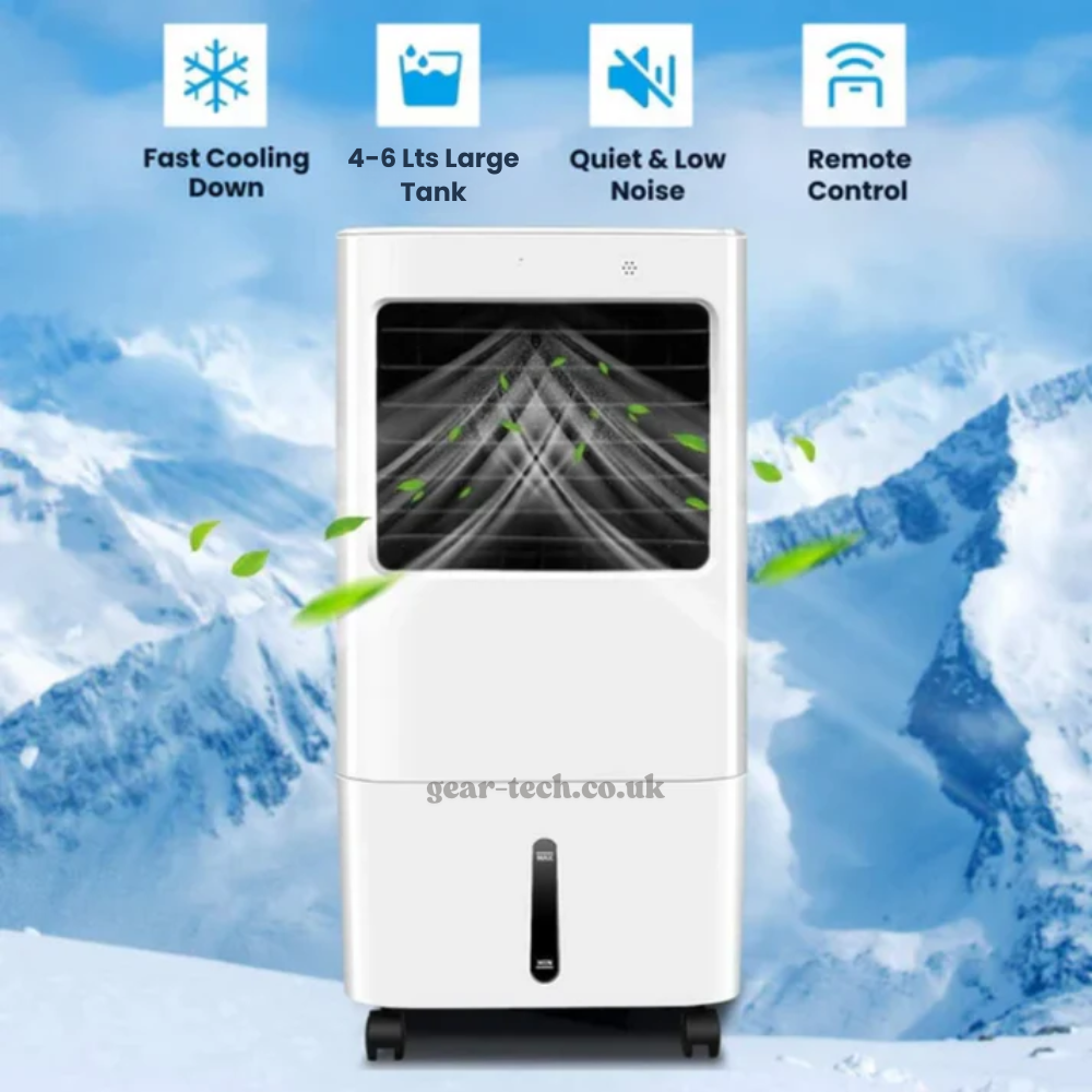 Rafraîchisseur d'Air Portable 3-en-1 avec Fonction Humidification et Ventilation pour Maison et Bureau | Koossa
