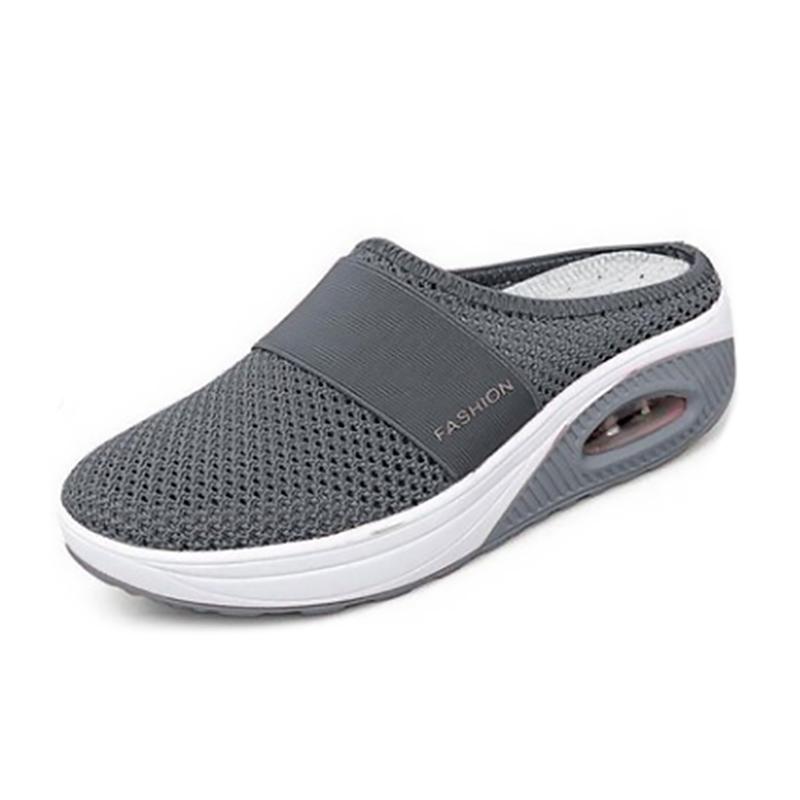 Women's Cushioned Orthopaedic Walking Trainers — Breathable Mesh Slip-On Shoes with Air Cushion Support | Koossa