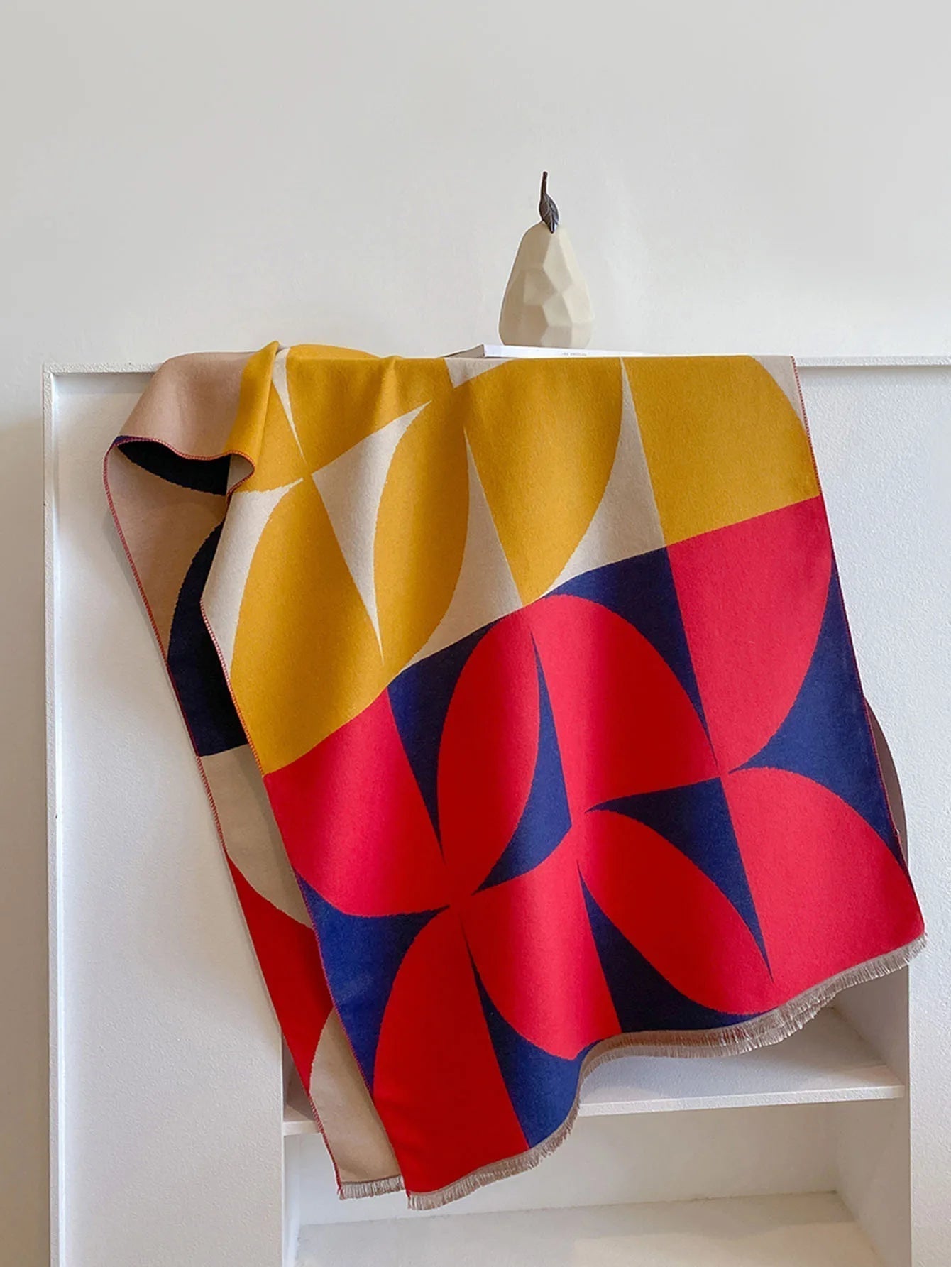 Women's Reversible Pure Wool Scarf — Elegant Winter Scarf for Cold Weather & Festive Occasions | Koossa