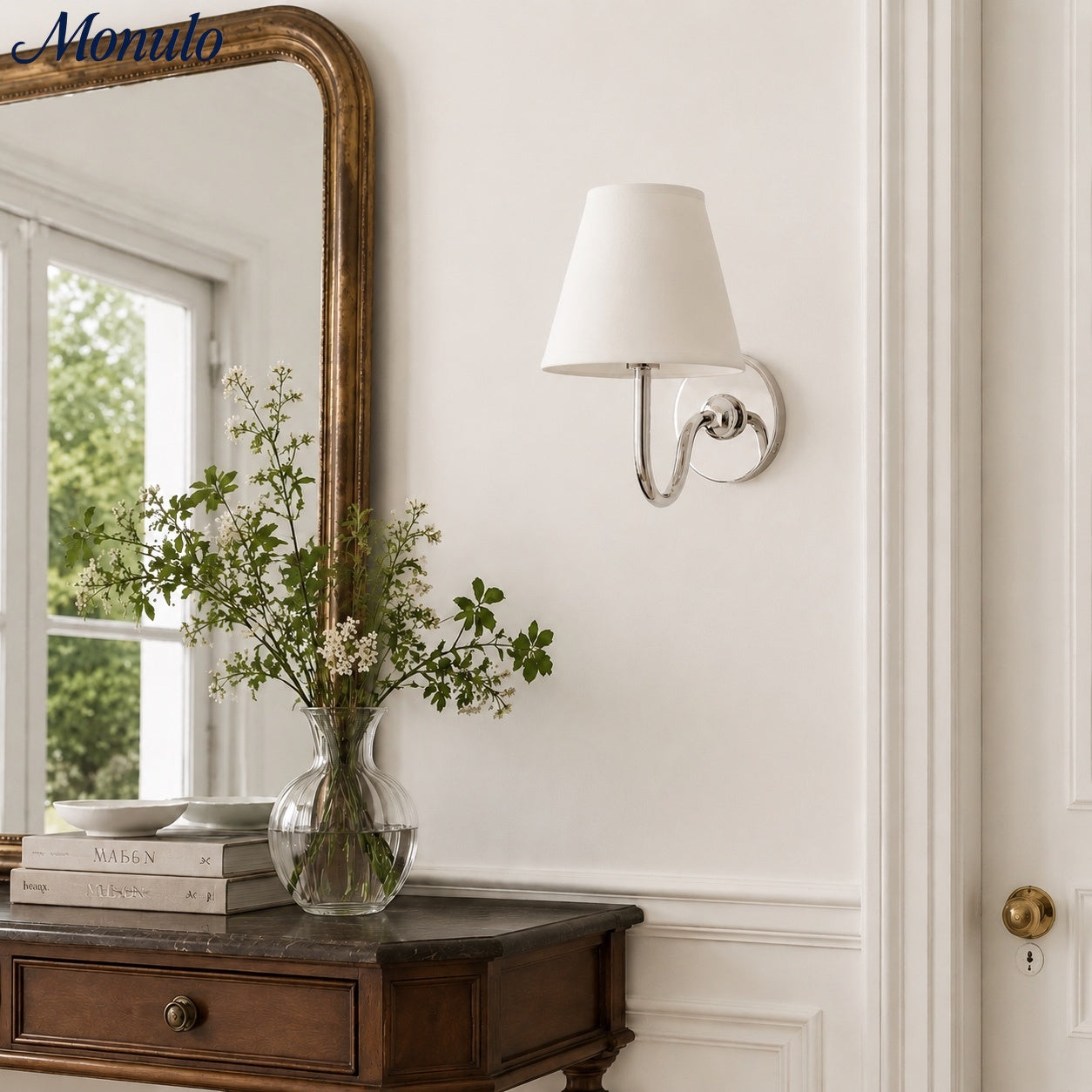 Applique murale élégante à abat-jour plissé en tissu – Éclairage classique et raffiné pour chambre et salon | Koossa