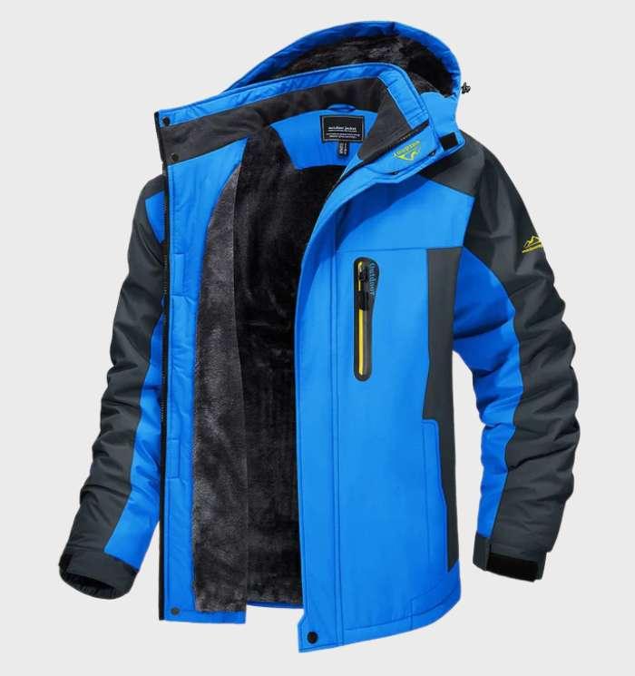 Men's Hooded Fleece Jacket — Warm Windproof Outdoor Jacket for Autumn Winter Hiking & Everyday Wear | Koossa
