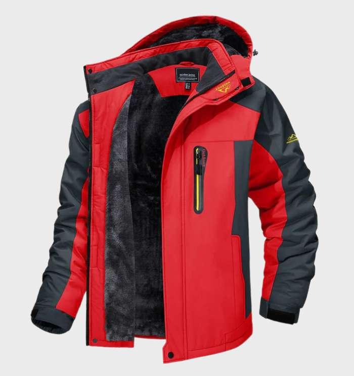 Men's Hooded Fleece Jacket — Warm Windproof Outdoor Jacket for Autumn Winter Hiking & Everyday Wear | Koossa