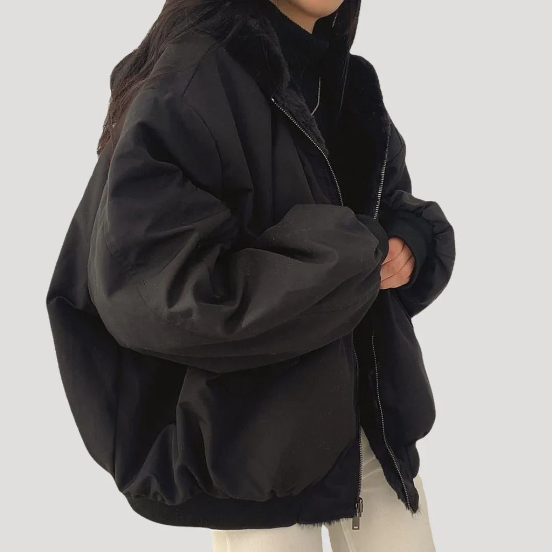 Women's Oversized Long Winter Coat with Hood — Longline Hooded Winter Jacket for Autumn & Cold Weather | Koossa