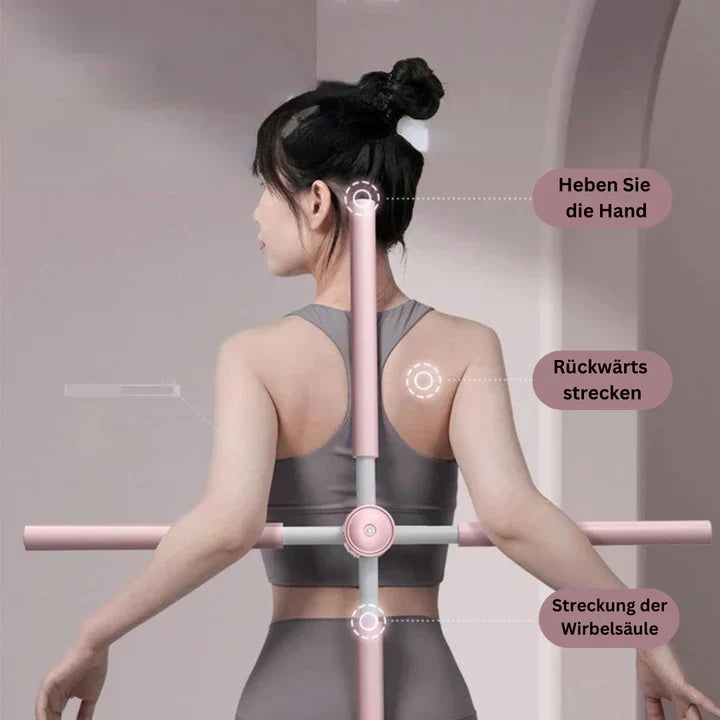 Bâton de Yoga Correcteur de Posture pour Dos Droit et Épaules Ouvertes — Barre Ajustable Maison et Bureau | Koossa