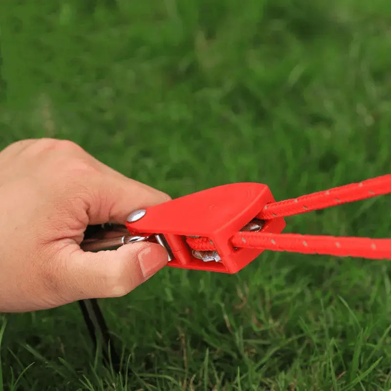 Corde de haubanage réfléchissante à poulies 4 m mousquetons inox camping tente bâche jardin randonnée | Koossa