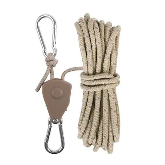Corde de haubanage réfléchissante à poulies 4 m mousquetons inox camping tente bâche jardin randonnée | Koossa