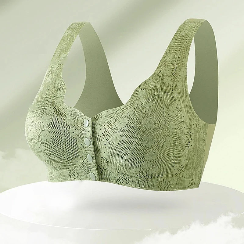 Front-Closure Wireless Bra Soft Support Skin-Friendly Elastic Easy On and Off Everyday Comfort Bra for Women | Lonoma