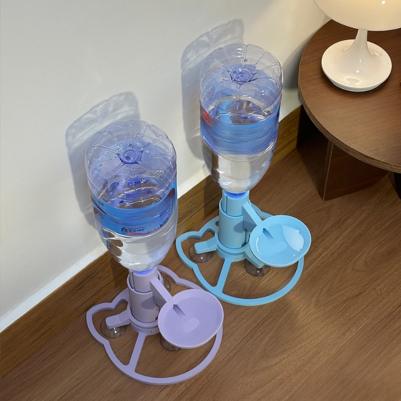 Cat Water Dispenser Gravity Bottle Auto Refill Suction Base Drinking Station No-Spill Indoor Cat Dog Blue | KoossaCat Water Dispenser Gravity Bottle Auto Refill Suction Base Drinking Station No-Spill Indoor Cat Dog Blue | Koossa