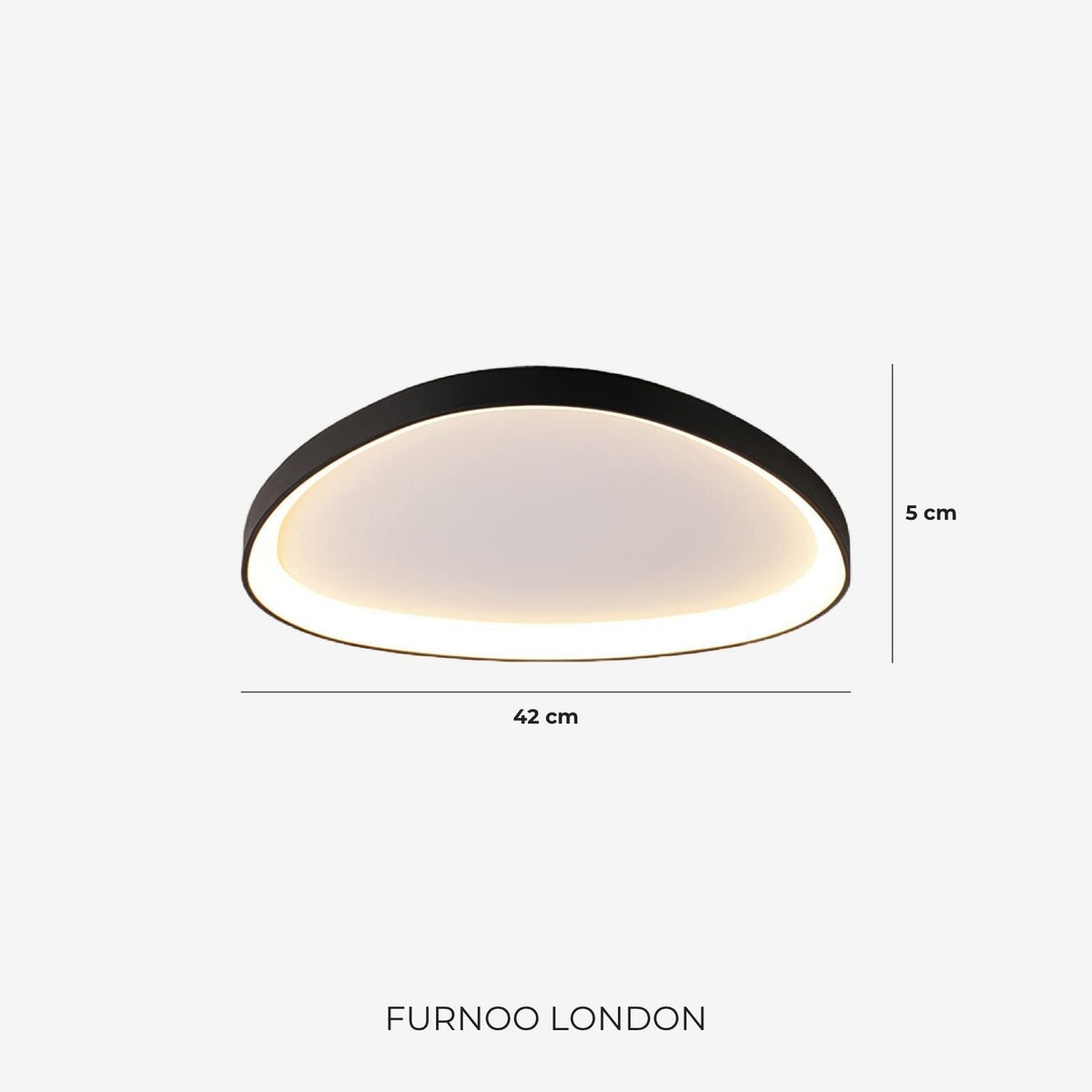 Modern LED Flush Mount Ceiling Light, Minimalist Aluminum & Acrylic Fixture, Low Profile Lamp for Bedroom, Living Room, Hallway, Kitchen | Lonoma