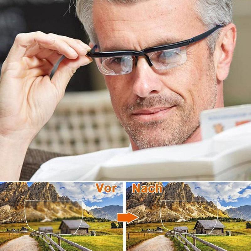 Lunettes à Dioptrie Ajustable Graduée Vision Nette Lecture Conduite Bureau Noir Unisexe Confort Léger | Koossa