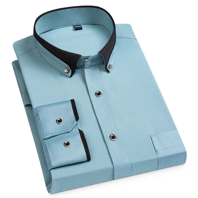 Men's Non-Iron Business Shirt with Stretch — Classic Formal Shirt for Office & Professional Occasions | Koossa