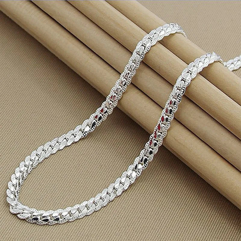 Women's Sterling Silver Chain Necklace — Elegant Timeless Jewellery for Weddings & Special Occasions | Koossa