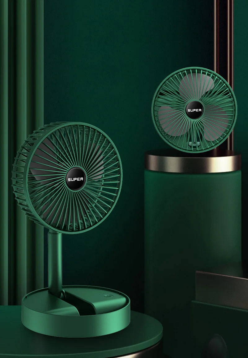 Compact USB Desk Fan with Five Speed Settings and Foldable Design for Office and Travel | Koossa