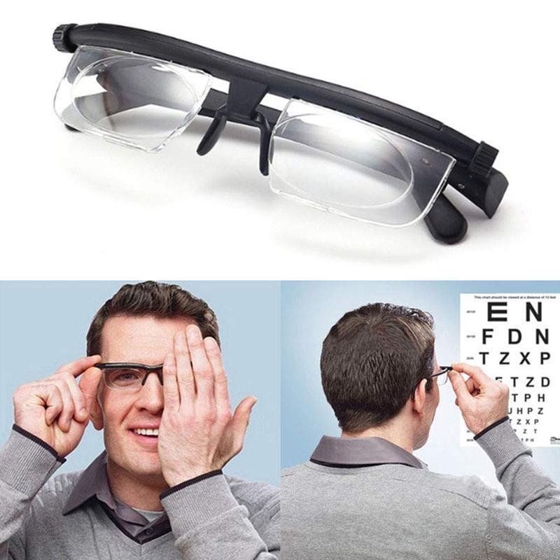 Lunettes à Dioptrie Ajustable Graduée Vision Nette Lecture Conduite Bureau Noir Unisexe Confort Léger | Koossa