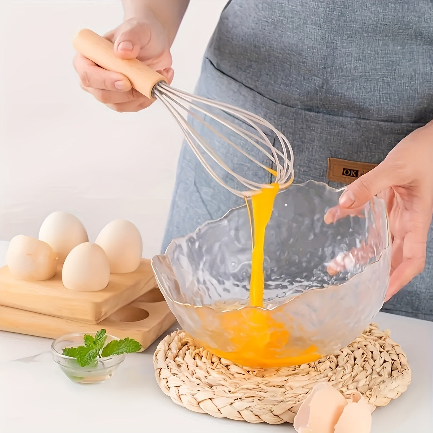 Set de 12 Ustensiles de Cuisine en Silicone avec Manches en Bois Naturel pour Cuisson Douce et Soignée | Koossa