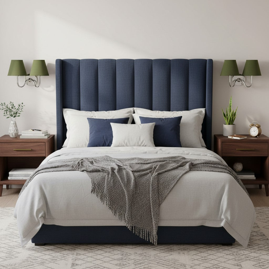 Applique murale élégante à abat-jour plissé en tissu – Éclairage classique et raffiné pour chambre et salon | Koossa