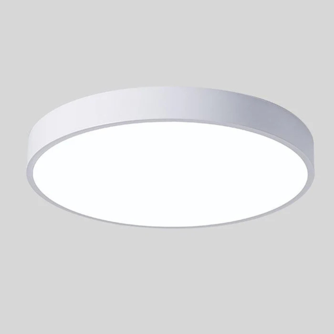Plafonnier scandinave rond en bois naturel avec LED intégrée blanc chaud élégant pour séjour chambre couloir | Koossa