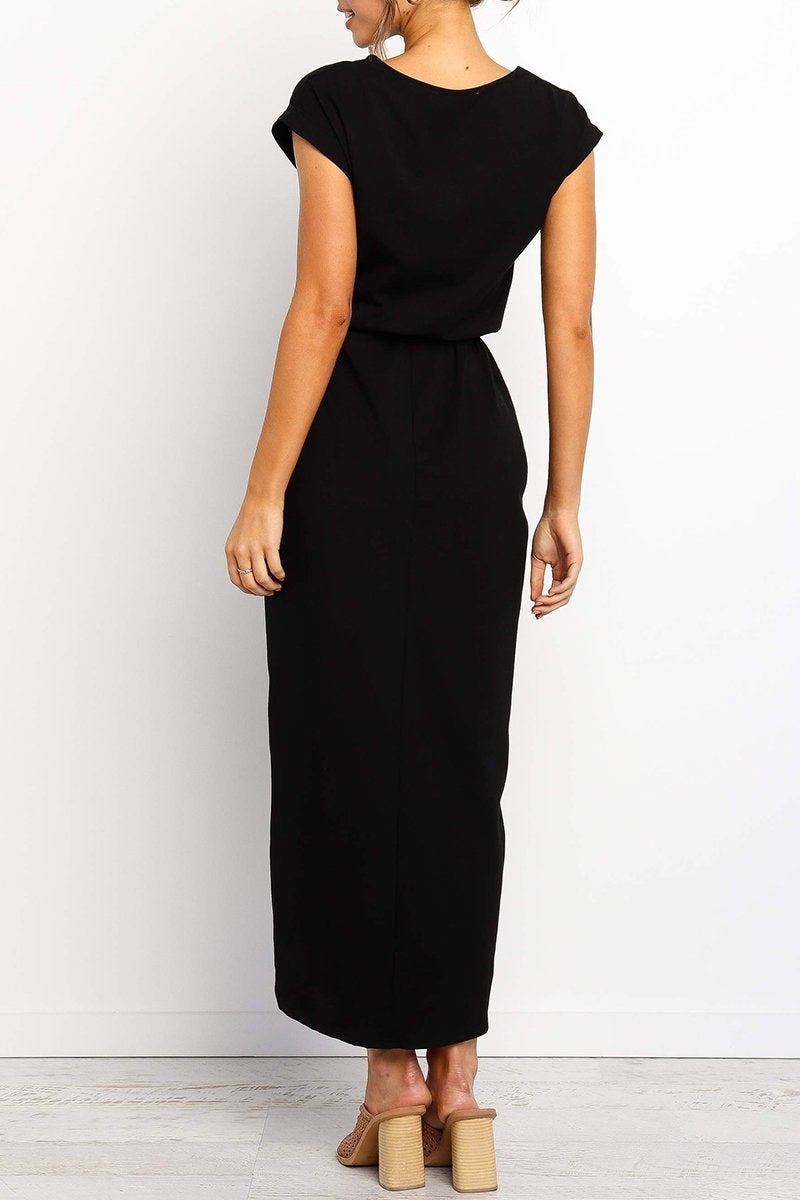 Women's Relaxed Ankle-Length Dress with Adjustable Belt — Casual Day Dress for Work & Weekends | Koossa