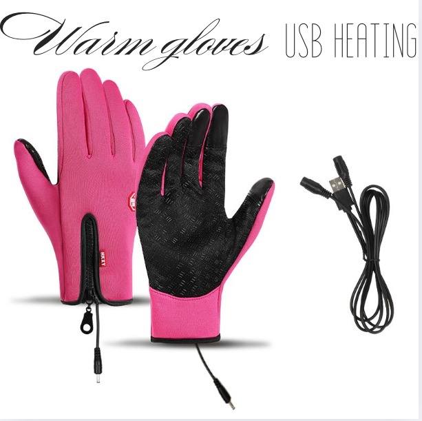 Heated Winter Gloves USB Powered Touchscreen Waterproof Windproof Thermal Insulated for Skiing Driving Cycling Cold Weather | Lonoma