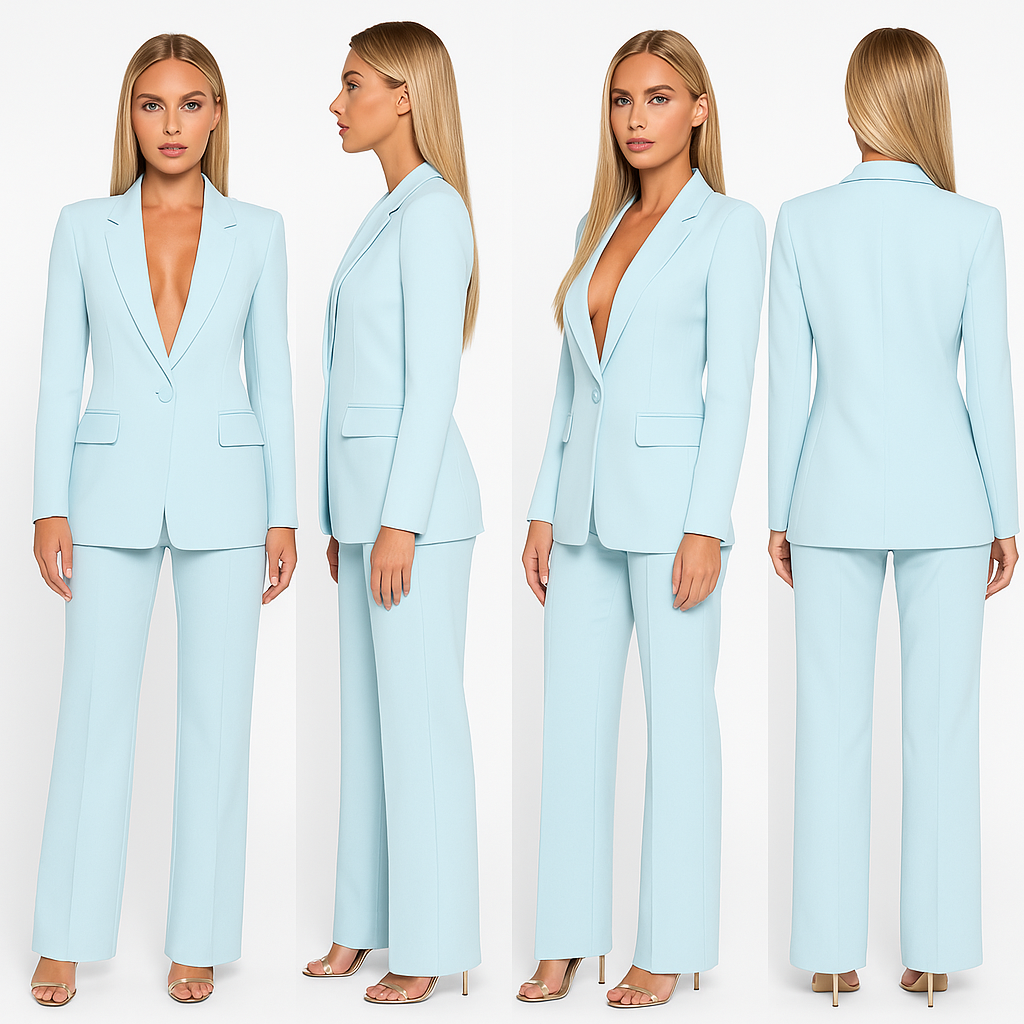 Women's Tailored Blazer & Trouser Set — Elegant Two-Piece Suit for Work & Special Occasions | Koossa