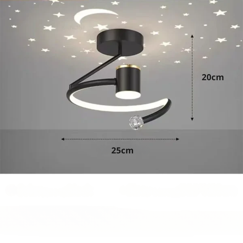 Plafonnier LED dimmable effet ciel étoilé moderne pour salon chambre décoration lumineuse ambiance zen | Koossa