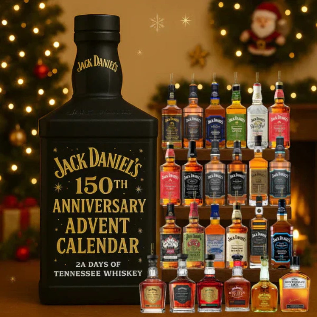Decorative Spirit Bottle Advent Calendar 24 Days Holiday Countdown Display with Miniature Collectible Ornaments for Christmas Tree Decoration | Lonoma