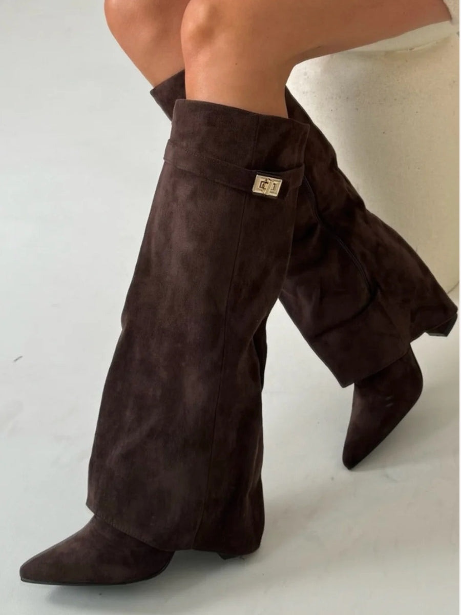 Women's High Knee-Length Boots — Elegant Dress Boots for Formal Occasions & Evening Events | Koossa