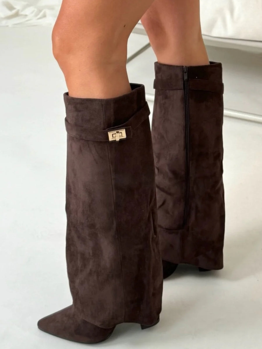 Women's High Knee-Length Boots — Elegant Dress Boots for Formal Occasions & Evening Events | Koossa