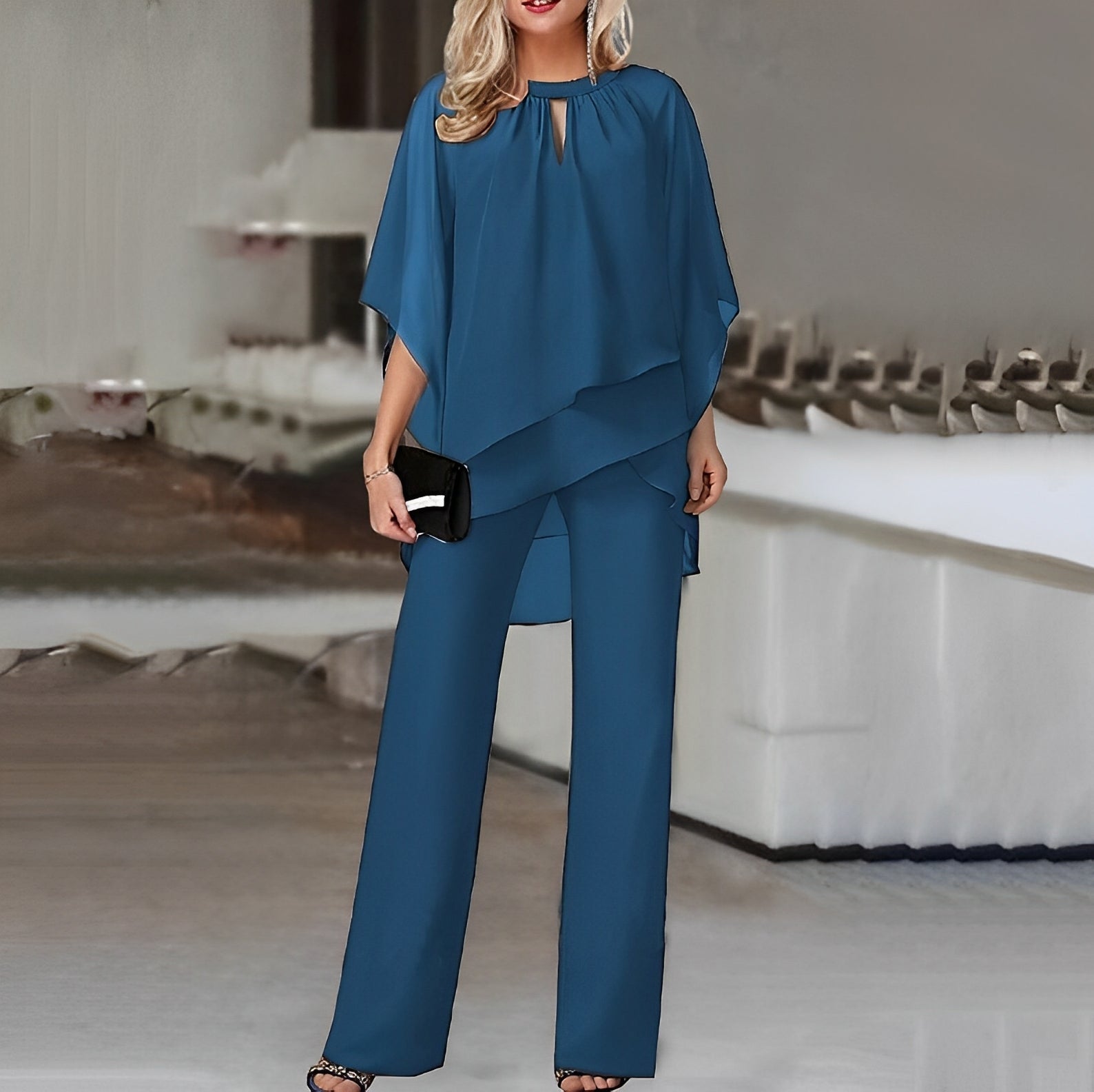 Two-Piece Tailored Coord Set in Soft Drape Fabric for Women | Versatile Separates for Day to Evening | Koossa