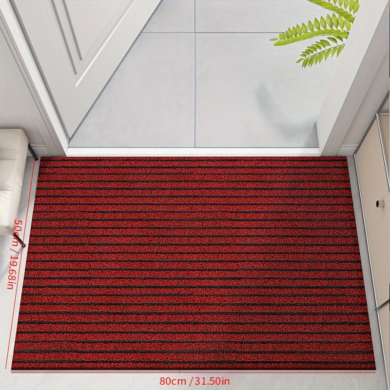 Paillasson d'extérieur antidérapant gris ou rouge 50×80 ou 60×90 cm pour entrée toutes saisons résistant | Koossa